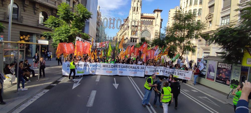 ActualitatSindicats d’educació: “L’èxit de la manifestació és el primer pas d’un cicle de lluites”